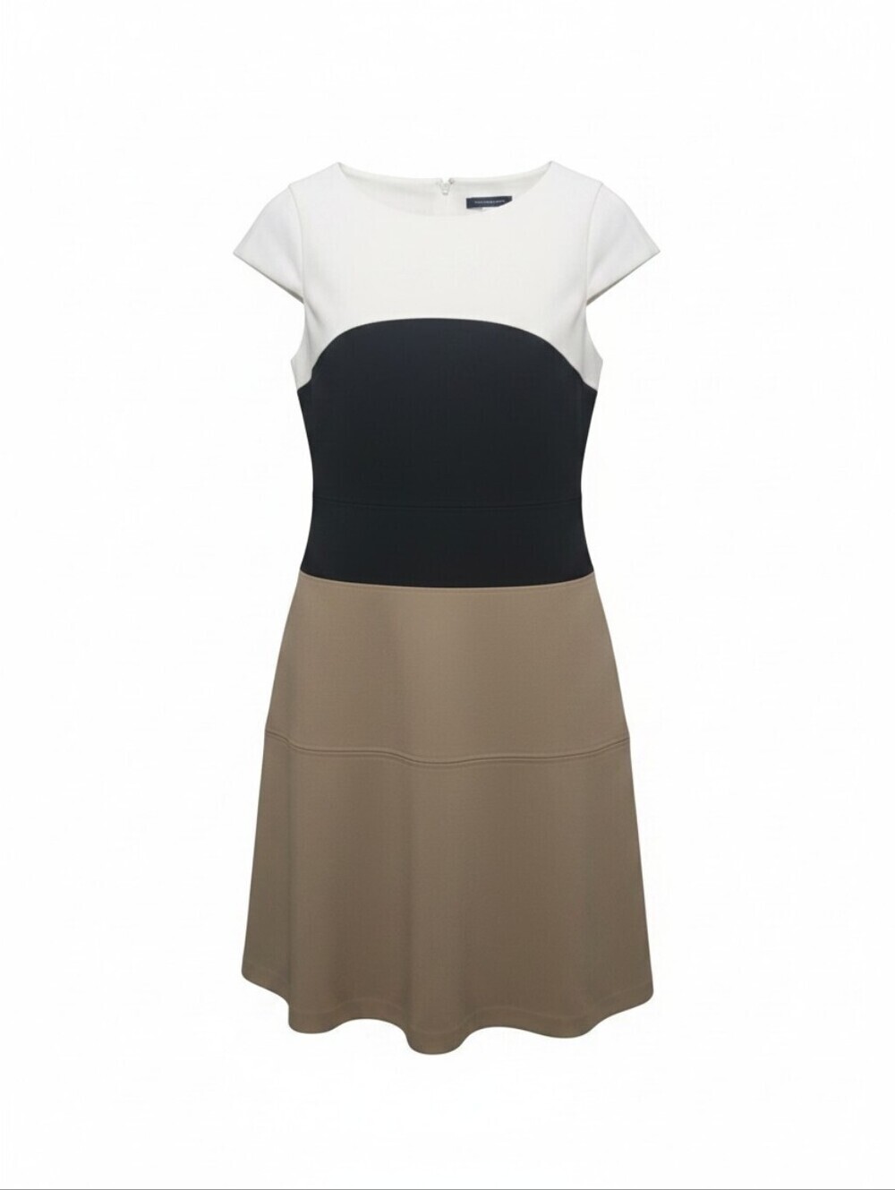 Tommy Hilfiger Colorblock Cap-Sleeve Midi Dress. Business, Layering, Assymetric